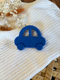 Jouet de dentition voiture bleue en silicone