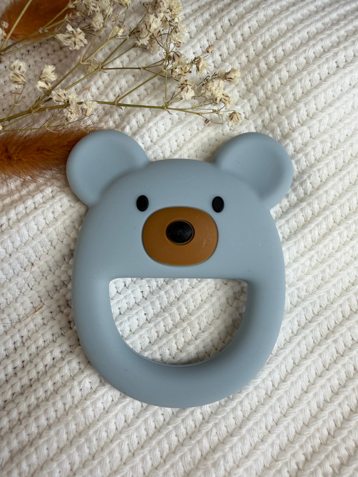 Jouet de dentition ours bleu en silicone