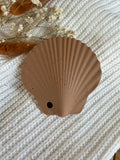 Jouet de dentition coquillage vieux rose en silicone